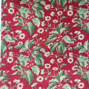 1yd Moda Poinsettia Plaza by 3 Sisters Red Holly Berry Cotton Fabric 44291